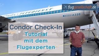 Condor online CheckIn einfach amp schnell 2017 deutsch [upl. by Rilda]