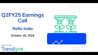 Rallis India Earnings Call for Q2FY25 [upl. by Emelina630]