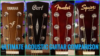 Yamaha F310 vs Cort AD810  Fender SA150 vs Fender SA105  Ultimate Acoustic Guitar Comparison [upl. by Helaina295]