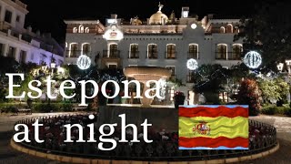 Walk tour around ESTEPONA at night 2021 part1 CezmaIgorotaIloveEstepona [upl. by Almeeta]