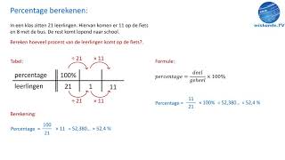 Procenten 2 percentage berekenen  wiskunde TV [upl. by Tiedeman]