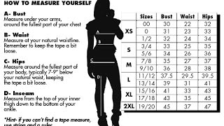 Womens Pants Size Chart [upl. by Sibby45]