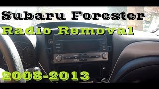 How to remove Radio in Subaru Forester 20082013 [upl. by Yanttirb]