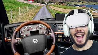 EURO TRUCK SIMULATOR 2  VR EM REALIDADE VIRTUAL é Absurdamente Realista  Quest 2 [upl. by Kenimod]