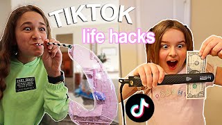 Life Hacks From TIKTOK Lets SEE If They Work  CILLA AND MADDY [upl. by Pare371]