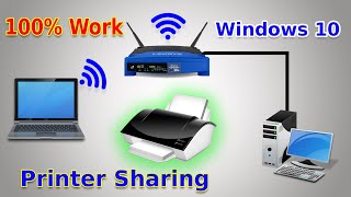 ✅🖨 How To Share A Printer On Network Wifi and LAN  Windows 1087 [upl. by Rainah689]