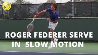 Roger Federer Serve In Slow Motion [upl. by Iilek]