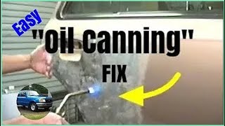 Oil Canning Auto Body Panels Fix  How to Shrink Sheet Metal [upl. by Geiss690]