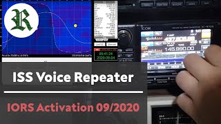 New ISS FM Voice Crossband Repeater VU Mode  Icom9700 amp M2 Eggbeater Sat Pack [upl. by Adniroc69]