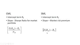 Capital Market Line CML vs Security Market Line SML [upl. by Calendra]