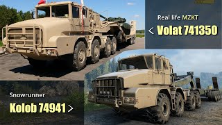 Snowrunner Trucks vs Real Life Trucks2  Russian Region [upl. by Paige]