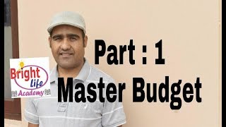 Master Budget Part 1 Budgeting For Planning amp ControlTrading Concern [upl. by Stoffel]