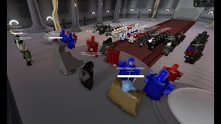 The Galactic Empire TGE Rally  Imperial Palace Coruscant  ROBLOX  Star Wars [upl. by Glendon557]