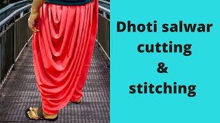 Dhoti Salwar Cutting amp Stitching DIY [upl. by Airotahs]