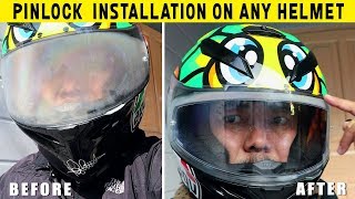 HELMET PINLOCK INSTALLATION  FOG RESISTANT LENS  AGV K3 SV VISOR [upl. by Stephanus]