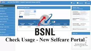 How to Check BSNL Broadband Usage  New Selfcare Portal [upl. by Allekram149]