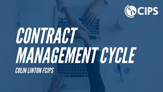 The CIPS Contract Management Cycle  CIPS [upl. by Horick]