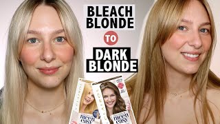 BLONDE TO BROWN  Tips For Darkening Bleached Hair [upl. by Lingwood]