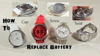 How To Replace Change Watch Battery [upl. by Gnirol248]