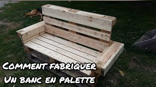 Comment faire un banc en palette [upl. by Weinreb]