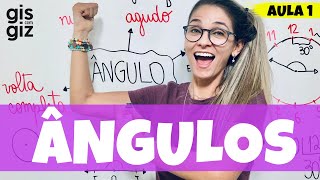 ÂNGULOS  DEFINIÇÃO E TIPOS DE ÂNGULOS  RETO NULO AGUDO ABTUSO… \ Prof Gis [upl. by Duffie777]