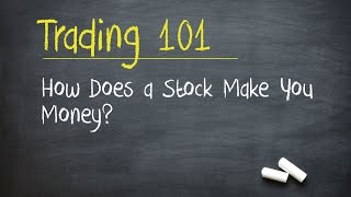 Trading 101 How Does a Stock Make You Money [upl. by Ahsiym]