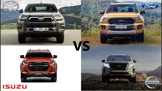 2021 Ford Ranger vs Isuzu DMax vs Nissan Navara vs Toyota Hilux Which Is The BEST Pickup Truck [upl. by Ettenig]