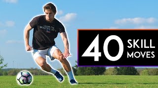 40 SKILLS to BEAT DEFENDERS in Football or Soccer [upl. by Arved225]