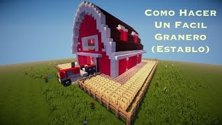 Como Hacer Un Facil Granero Establo En Minecraft [upl. by Airotal640]