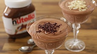 2 Ingredient Nutella Mousse Recipe [upl. by Eseuqram]