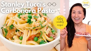 Celebrity Recipe Review Stanley Tuccis Carbonara quotNicos Pastaquot [upl. by Onairot]