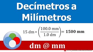 CONVERTIR DE DECÍMETROS A MILIMETROS  dm a mm [upl. by Phelps183]