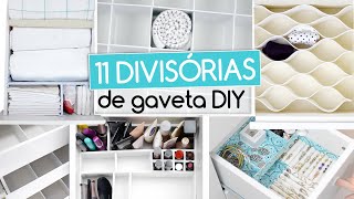 Divisórias de Gavetas  11 ideias DIY [upl. by Aicnorev]