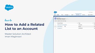 How to Add a Related List to an Account [upl. by Rafaela]