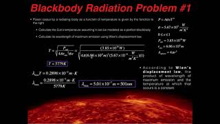 Blackbody Radiation Example Problem 1 [upl. by Llien]