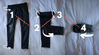 How to Fold Fold Jeans Quick Ways to Save Space [upl. by Kiri627]