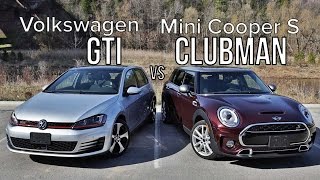 2016 Volkswagen Golf GTI vs 2016 Mini Cooper S Clubman [upl. by Jezreel919]