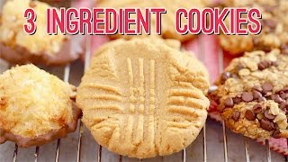 3 Ingredient Cookies Peanut Butter Cookies Recipe amp More [upl. by Odlanir]