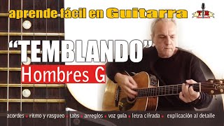 aprende fácil en guitarra temblando hombres g con letra cifrada [upl. by Tandi]