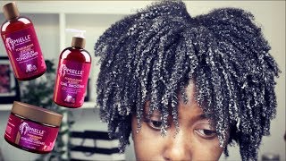 WASH amp GO ON 4C HAIR W MIELLE ORGANICS POMEGRANATE amp HONEY  kandidkinks [upl. by Trinia]