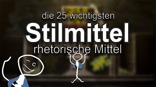 Die 25 wichtigsten Stilmittel  rhetorischen Mittel [upl. by Naahs]