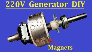 220v Generator from 750 Watt Induction Motor Project  MOTOR to GENERATOR [upl. by August]