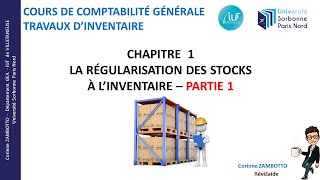 11 La régularisation des stocks à linventaire  Cours de comptabilité GEA  Travaux dinventaire [upl. by Orlan946]