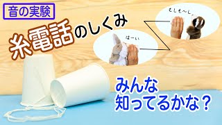 糸電話のしくみって…？音が聞こえる不思議を学ぼう！！【おもしろ実験】 [upl. by Memory787]