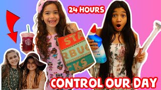 LETTING FAMOUS YOUTUBERS DECIDE OUR DAY FOR 24 HOURS FUNNY [upl. by Joyce120]