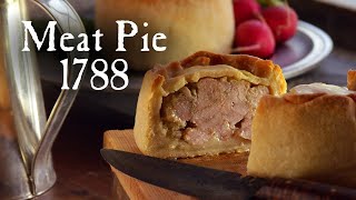 Standing Crust Meat Pie  18th Century Cooking [upl. by Nivrad]