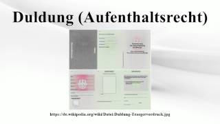 Duldung Aufenthaltsrecht [upl. by Darrin]