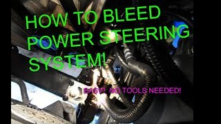 How to bleed power steering system Power steering fluid on your car or Truck BEST WAY [upl. by Huang297]