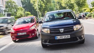 Dacia Sandero vs Mitsubishi Space Star [upl. by Lletnuahs873]