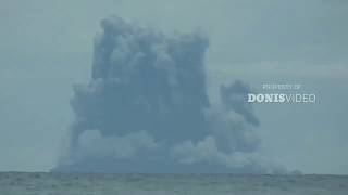 Fire fights with Water Spectacular explosions from Krakatoa volcano 1 Jan 2019 [upl. by Eeima529]